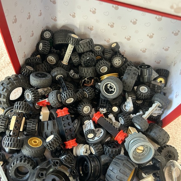 Huge Lot Mixed Lego Wheels Extra Tires Parts & Pieces Used 2.7 Pounds Bulk - Picture 5 of 7